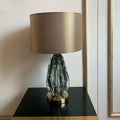 Modern gray swirl crystal table lamp bedroom night light