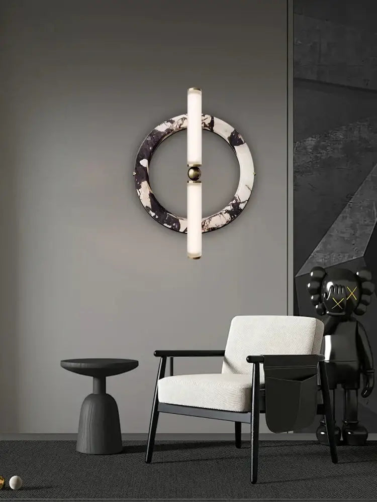 DecorBites™ Green Black Marble Wall Lamp for Home and Cafe Decoration