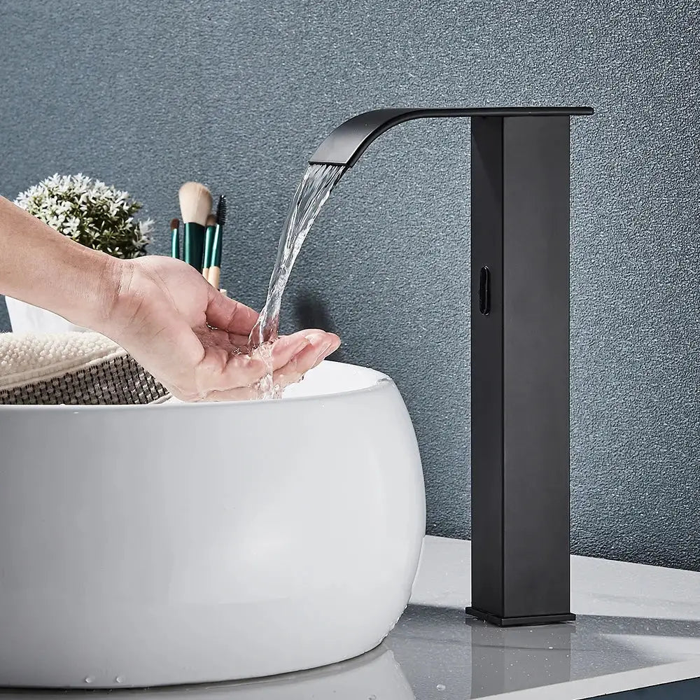 DecorBites™ Automatic Sensor Waterfall Basin Faucet - Touchless Bathroom Sink Tap