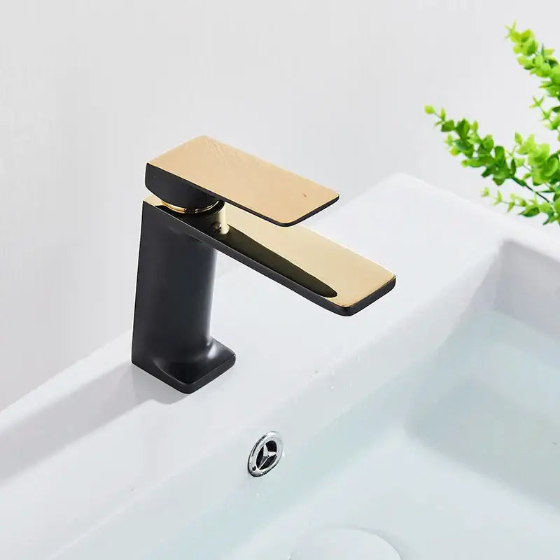 DecorBites™ Black Basin Mixer Tap Vessel Sink Faucet Hot Cold Water Luxury
