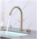 DecorBites™ Brushed Gold Widespread Basin Faucet with 360 Rotation