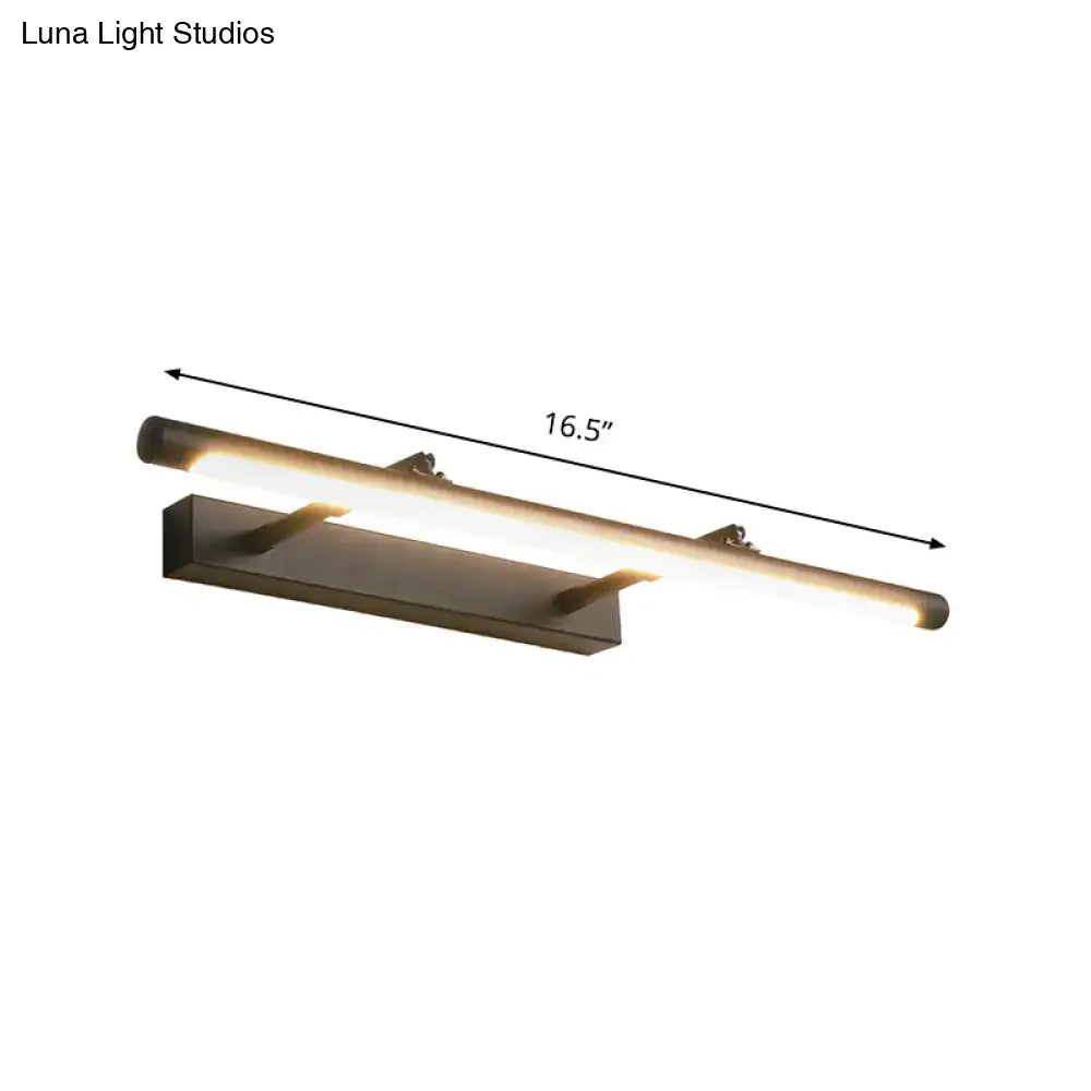 Modern matte black led wall light – restroom vanity 110v-120v