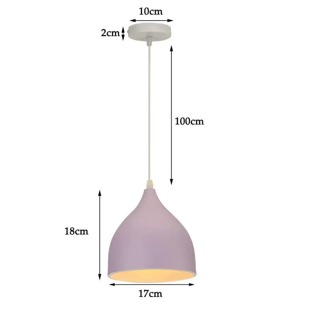 Modern matte colorful nordic pendant light for kitchen and dining room