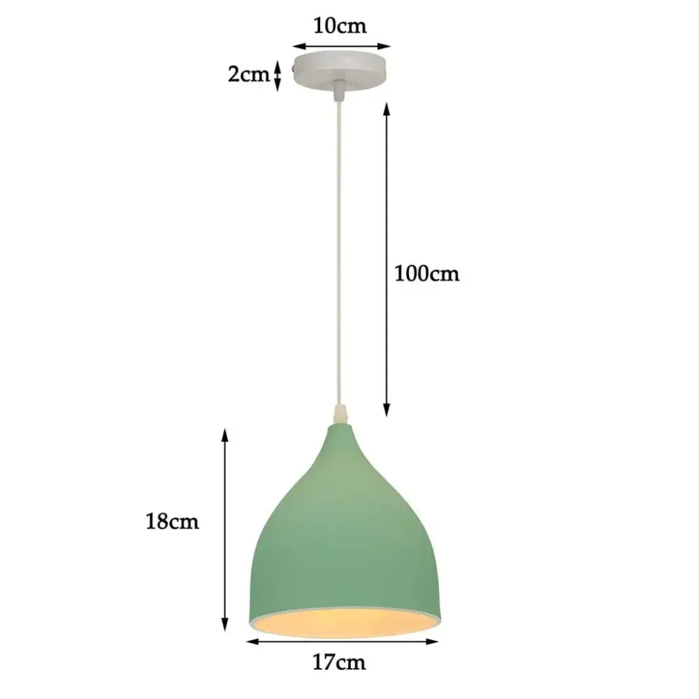 Modern matte colorful nordic pendant light for kitchen and dining room