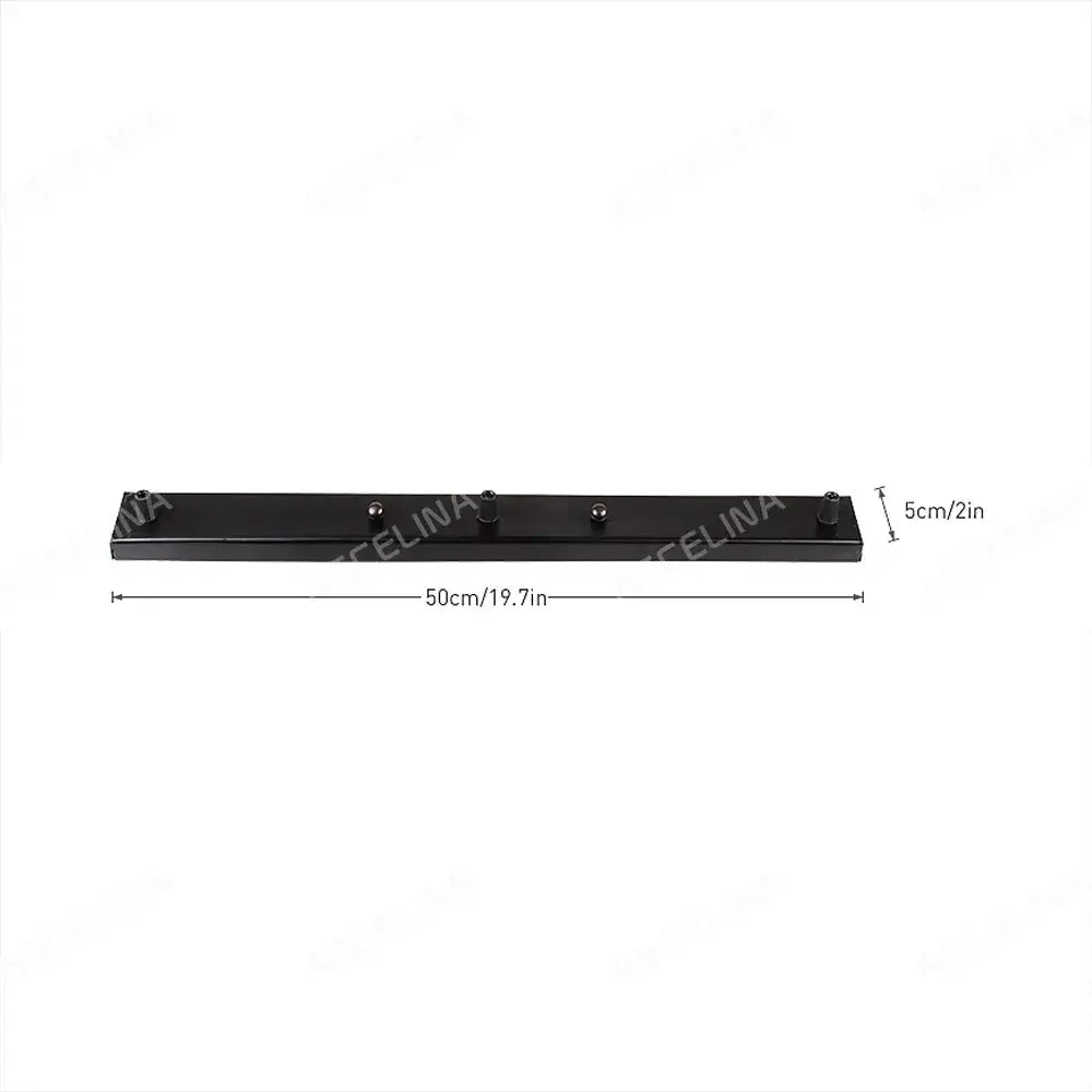 DecorBites™ Ceiling Plate for Three-Lamp Light Fitting: Rectangular Strip Canopy Base