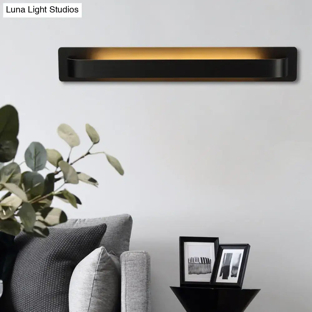 Modern minimalist silver linear wall lamp living room light