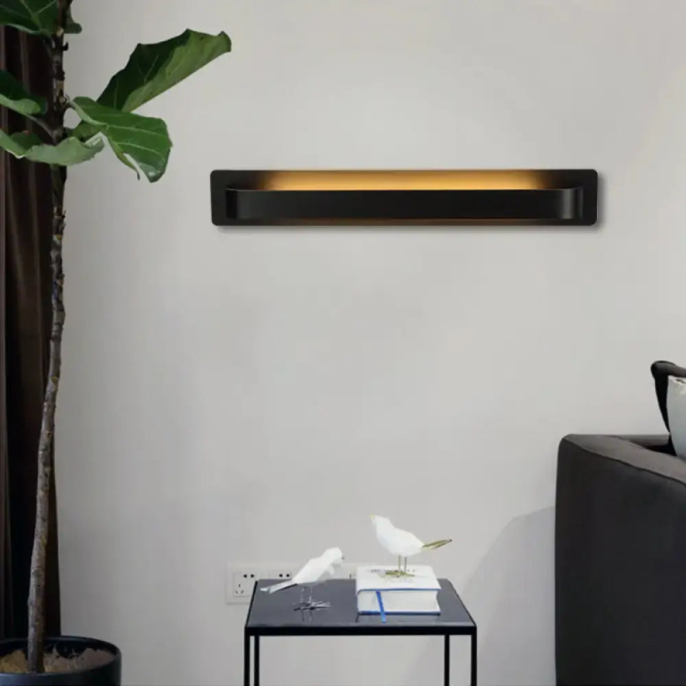 Modern minimalist silver linear wall lamp living room light