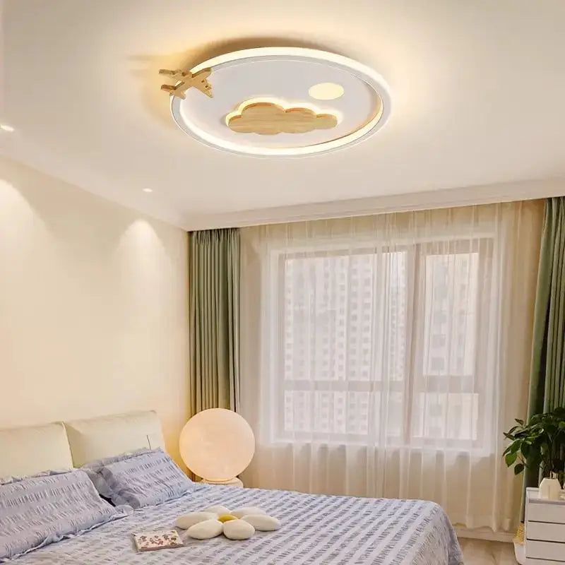 Modern nordic white decorbites cloud lamp bedroom airplane light