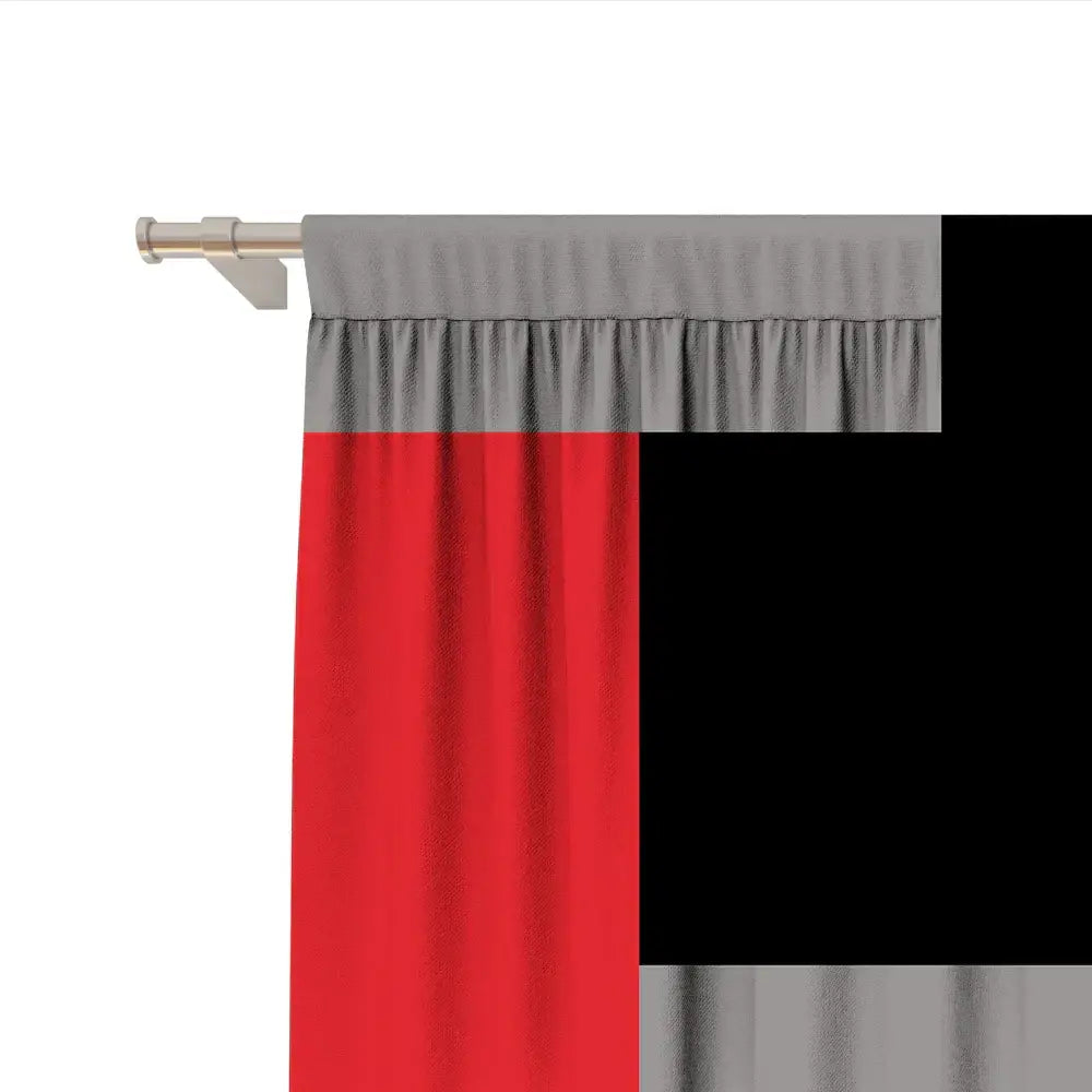 DecorBites™ Geometric Grid Printed Curtain Set for Bedroom, Garden & Balcony