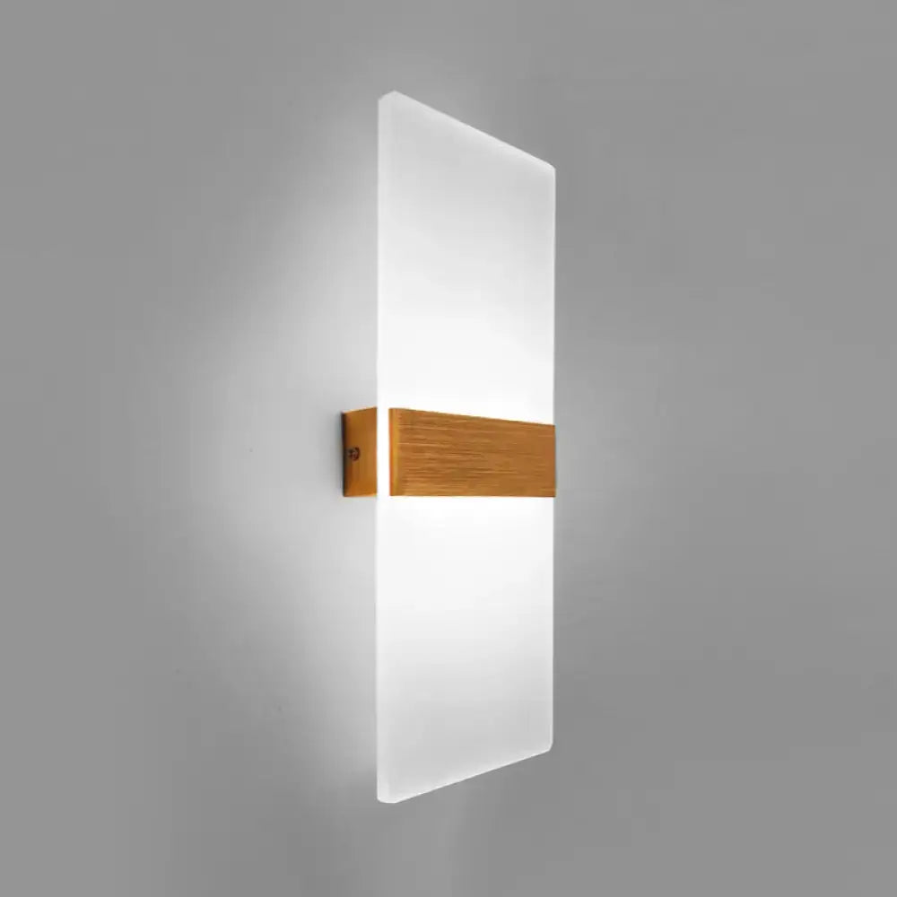 Modern oval rectangular convex led wall sconce bedroom light