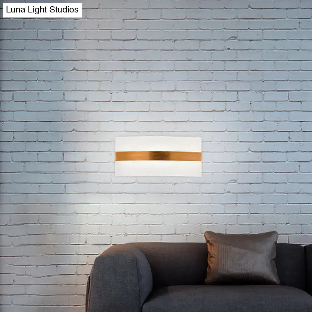 Modern oval rectangular convex led wall sconce bedroom light