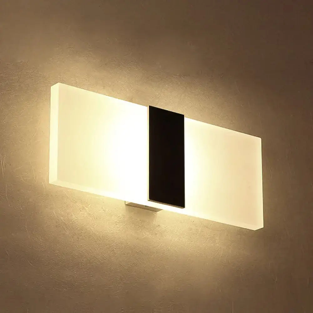 Modern oval rectangular convex led wall sconce bedroom light