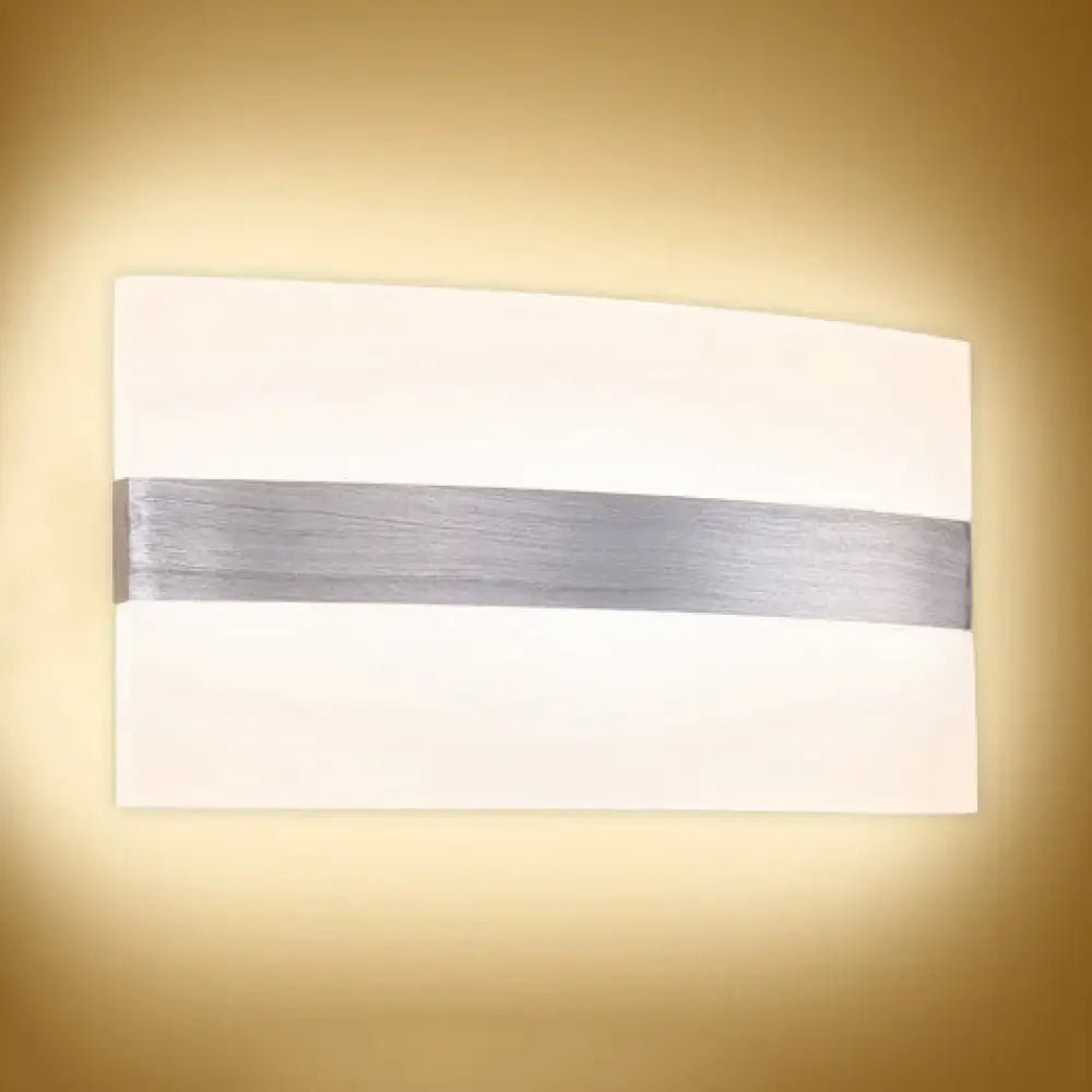 Modern oval rectangular convex led wall sconce bedroom light