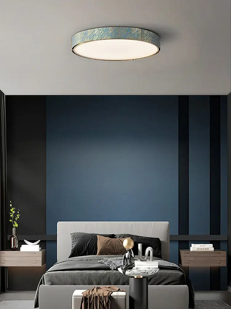 Modern rectangular blue copper crystal led chandelier dining room