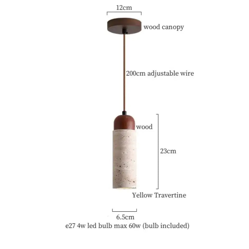 DecorBites™ Cement Cylinder LED Pendant Lamp | Modern Home Interior Lighting for Living Room & Kitchen