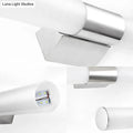Modern silver led wall light – bathroom chrome sconce