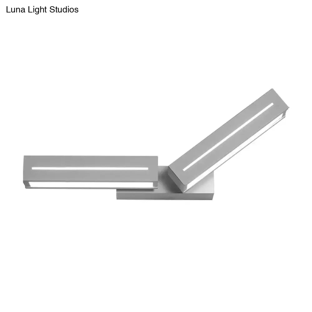 DecorBites™ Modern Acrylic Rectangle Wall Mounted Light for Bedroom - Black/White Sconce Light