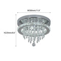 Modern square chrome crystal led ceiling chandelier living room light