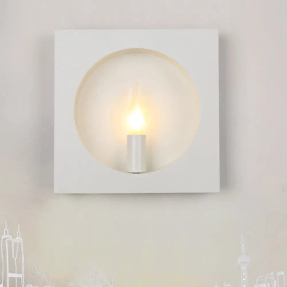 DecorBites™ Modern Square Wall Mounted Bedside Light in Black/White - Single Light Design