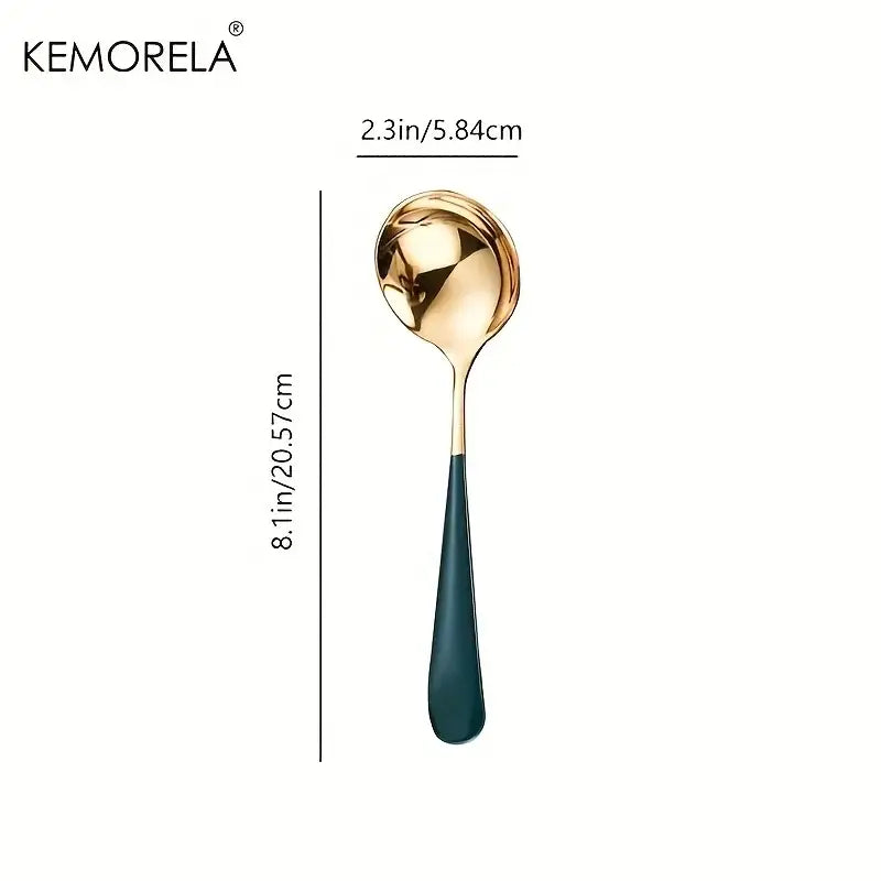 DecorBites™ 304 Stainless Steel Small Gravy Ladle - 21cm/8.1inch | Dishwasher Safe Sauce Spoon