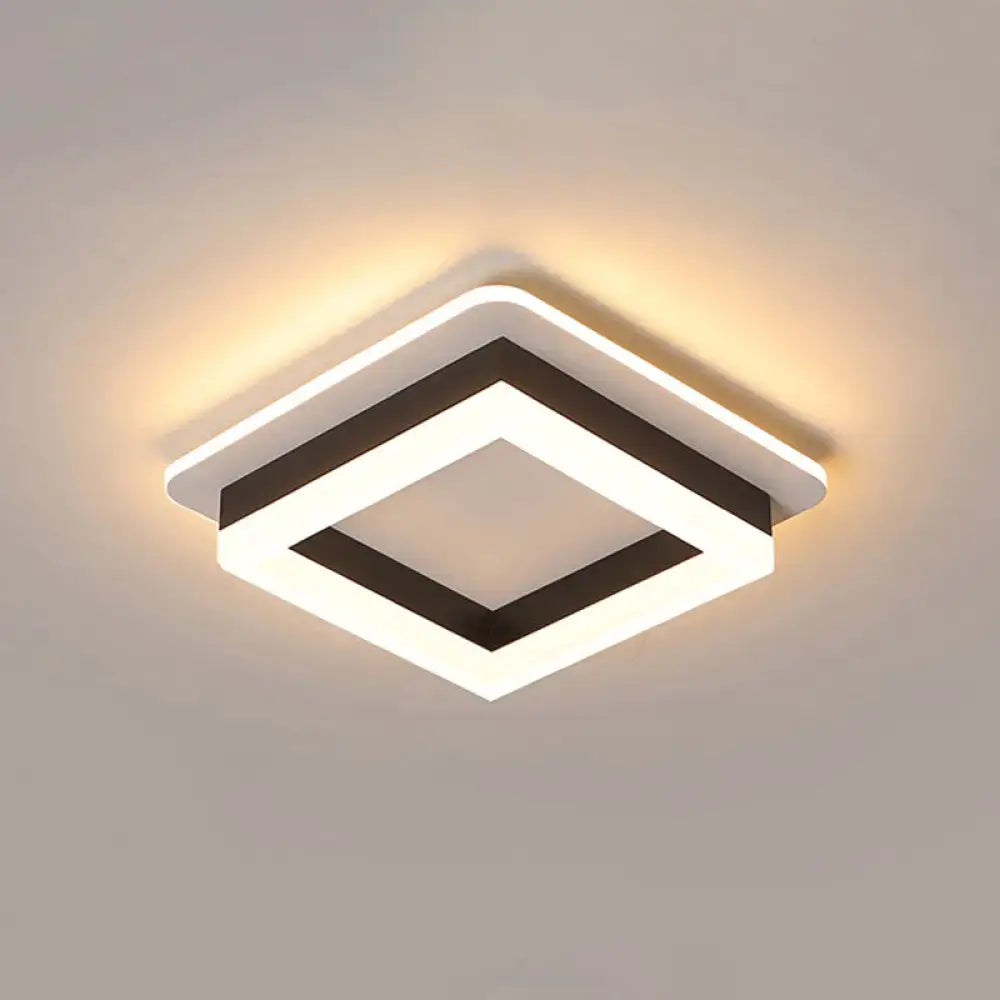 Modern tricolor ring led flush mount ceiling light for bedroom