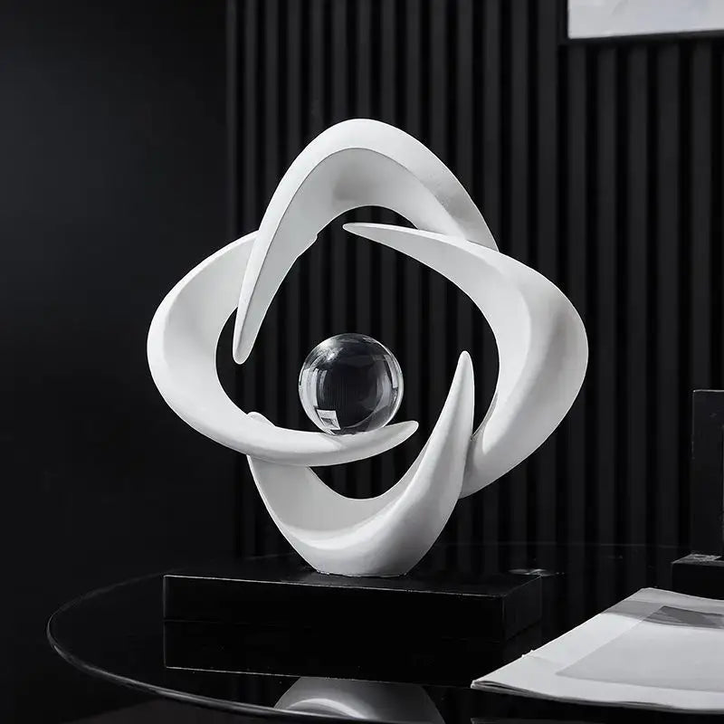 DecorBites™ Abstract Resin Sculpture Figurine for Home Decor & Table Centerpiece