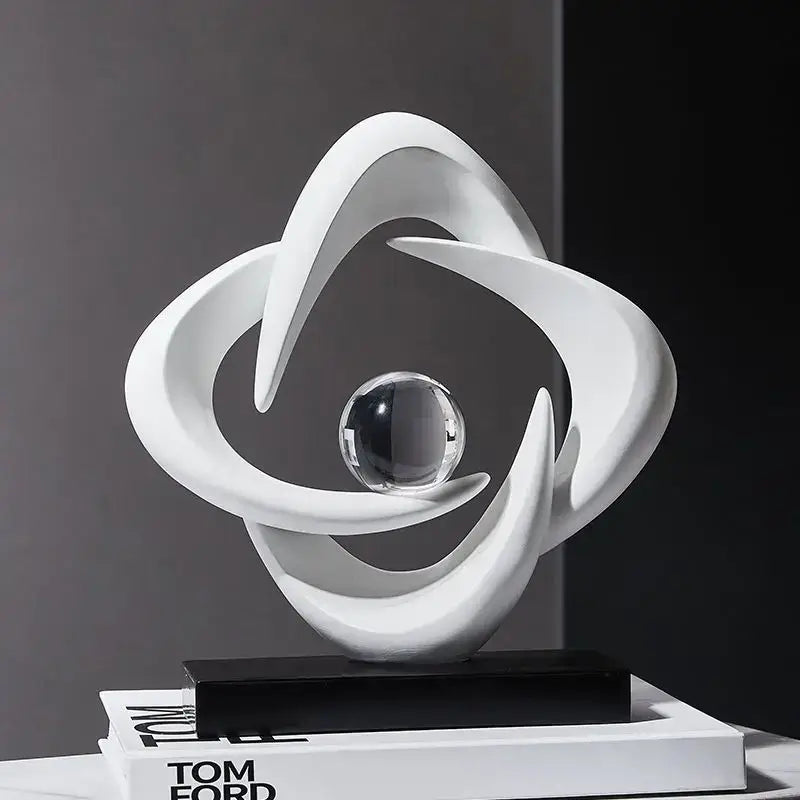 DecorBites™ Abstract Resin Sculpture Figurine for Home Decor & Table Centerpiece