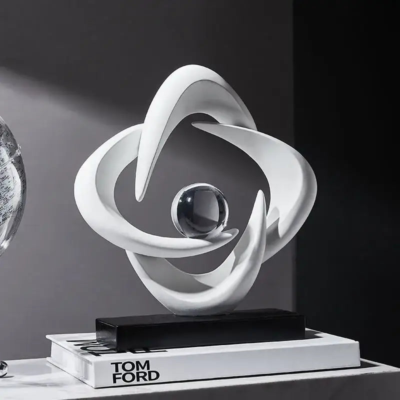 DecorBites™ Abstract Resin Sculpture Figurine for Home Decor & Table Centerpiece