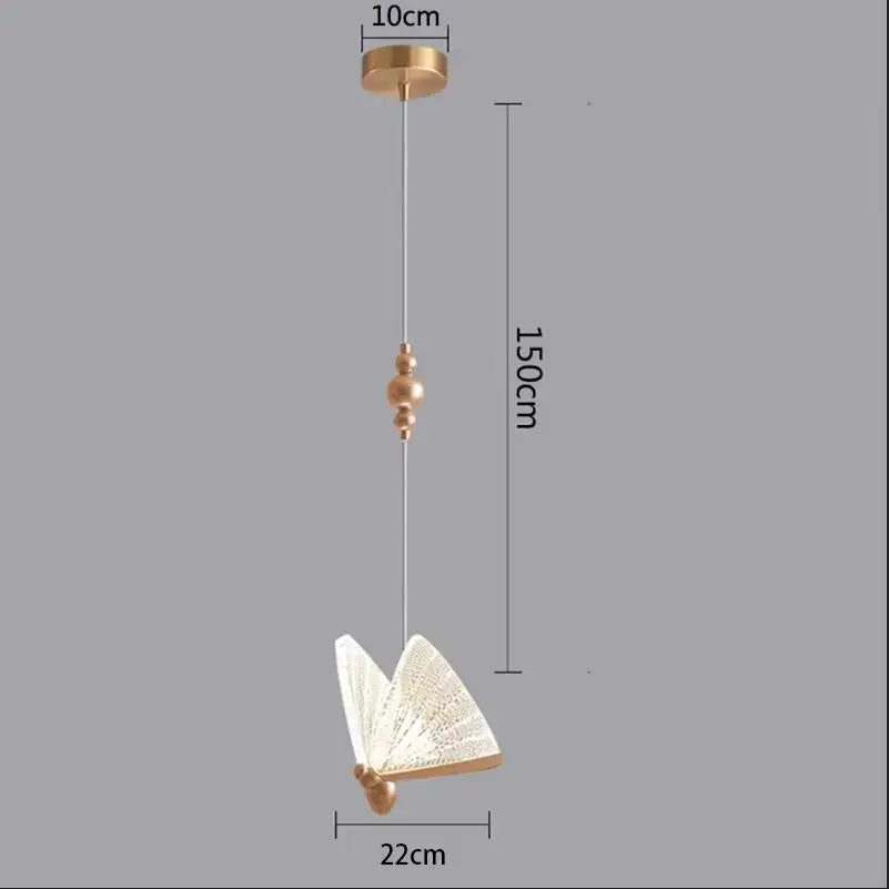 DecorBites™ Butterfly Pendant Lights: Modern LED Luxury Creative Nordic Hanging Lamp
