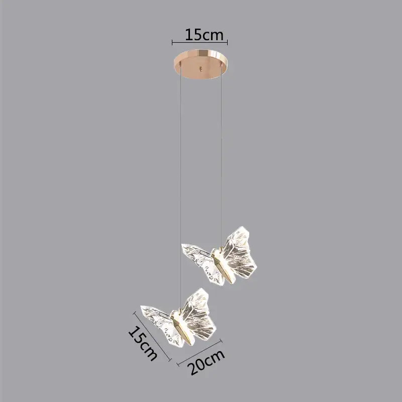DecorBites™ Butterfly Pendant Lights: Modern LED Luxury Creative Nordic Hanging Lamp