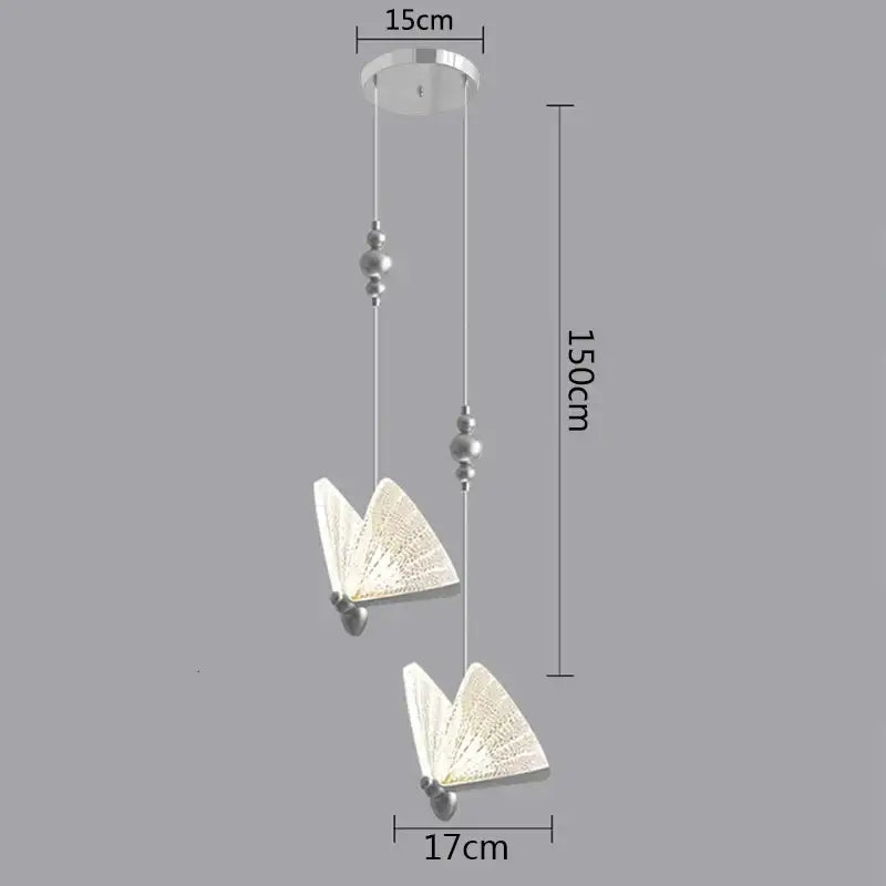 DecorBites™ Butterfly Pendant Lights: Modern LED Luxury Creative Nordic Hanging Lamp
