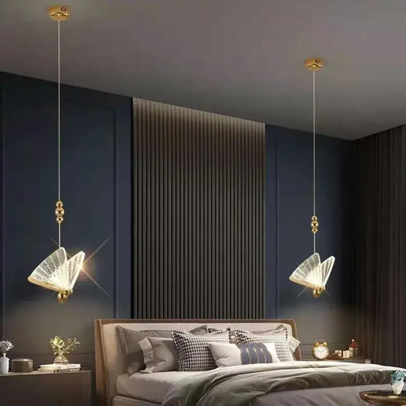 DecorBites™ Butterfly Pendant Lights: Modern LED Luxury Creative Nordic Hanging Lamp
