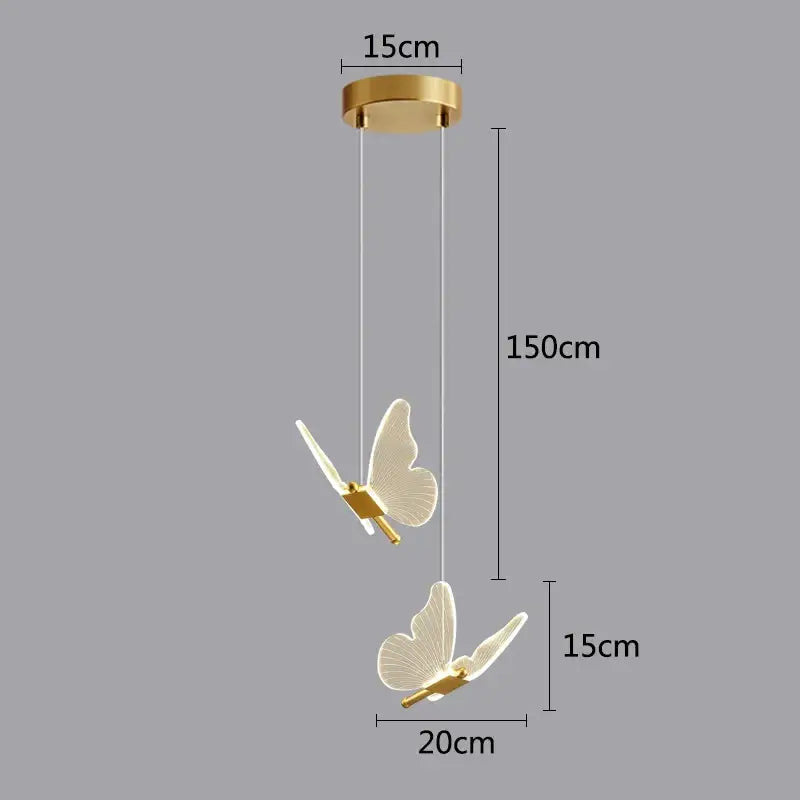 DecorBites™ Butterfly Pendant Lights: Modern LED Luxury Creative Nordic Hanging Lamp