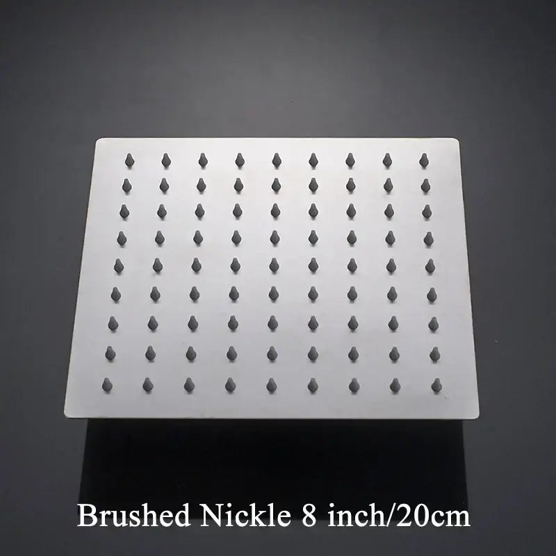 DecorBites™ 12-Inch Stainless Steel Square Rainfall Shower Head - Chrome Luxury Bathroom Fixture