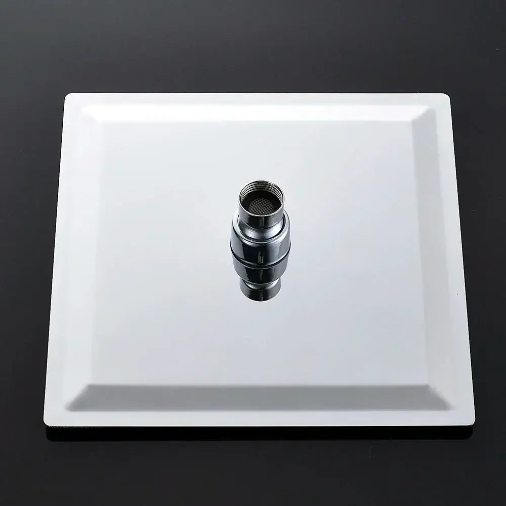 DecorBites™ 12-Inch Stainless Steel Square Rainfall Shower Head - Chrome Luxury Bathroom Fixture