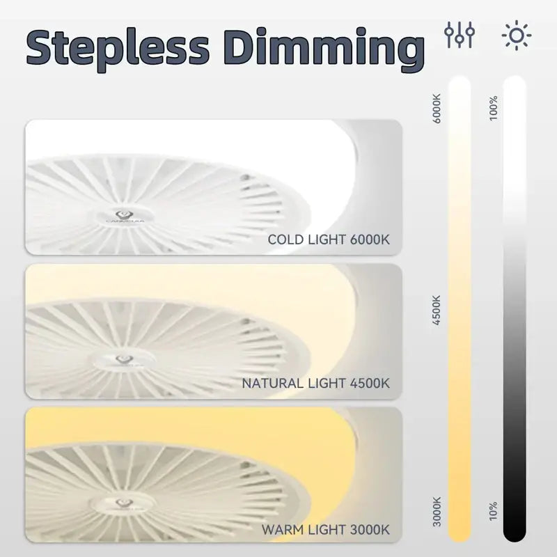DecorBites™ Ceiling Fan Light with Remote Control, Silent Operation for Bedroom, Living Room