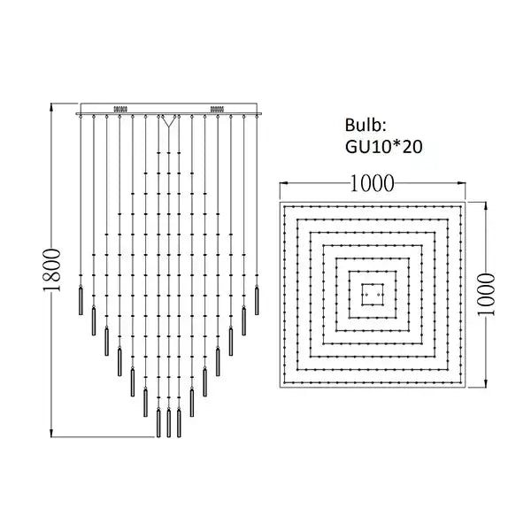 DecorBites™ Crystal Ceiling Chandelier: Modern Elegant Living Room & Staircase Light Fixture