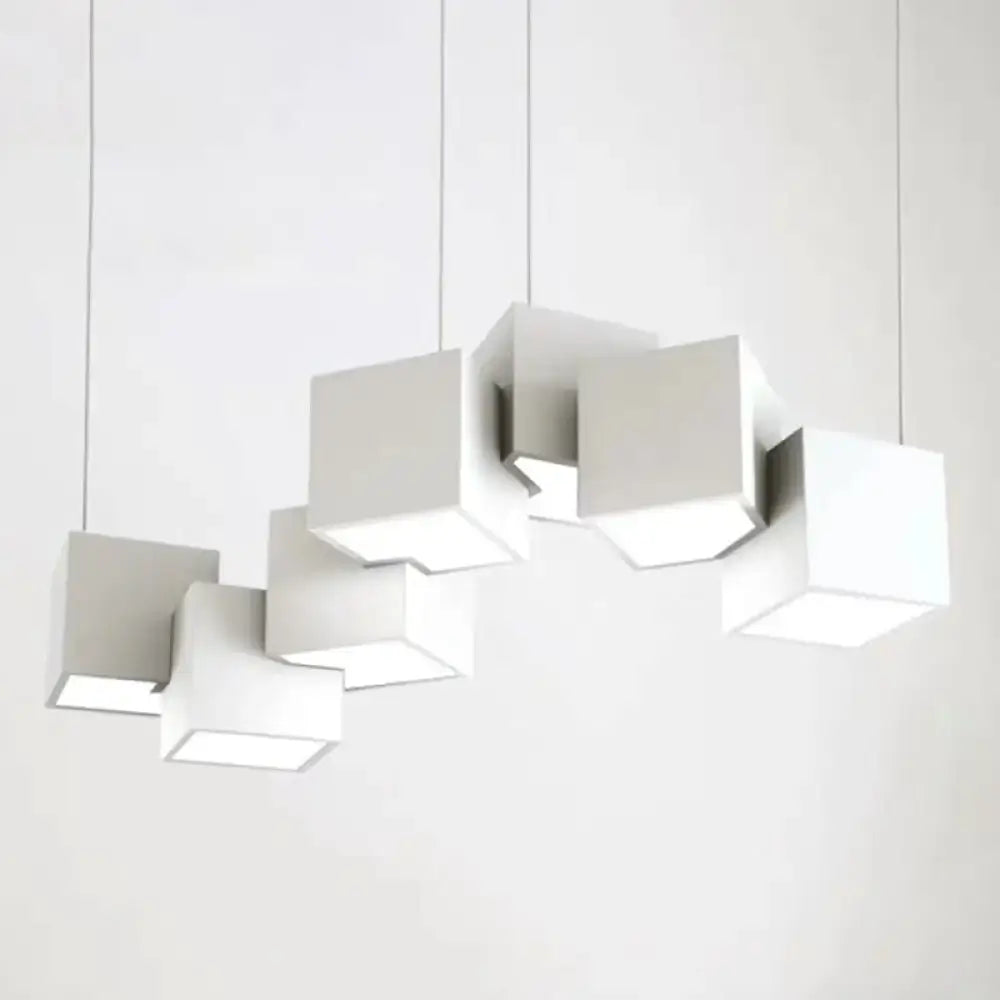 DecorBites™ Contemporary LED Island Light Fixture: Metallic Living Room Pendant Light