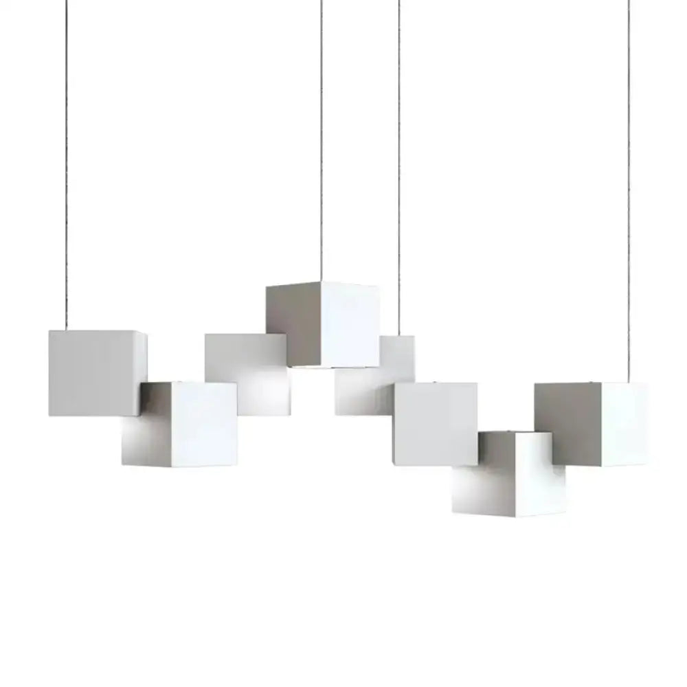DecorBites™ Contemporary LED Island Light Fixture: Metallic Living Room Pendant Light