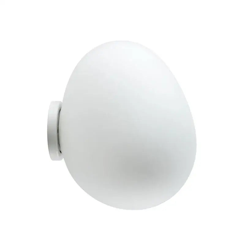 Modern white glass egg wall sconces bedroom wall lamp