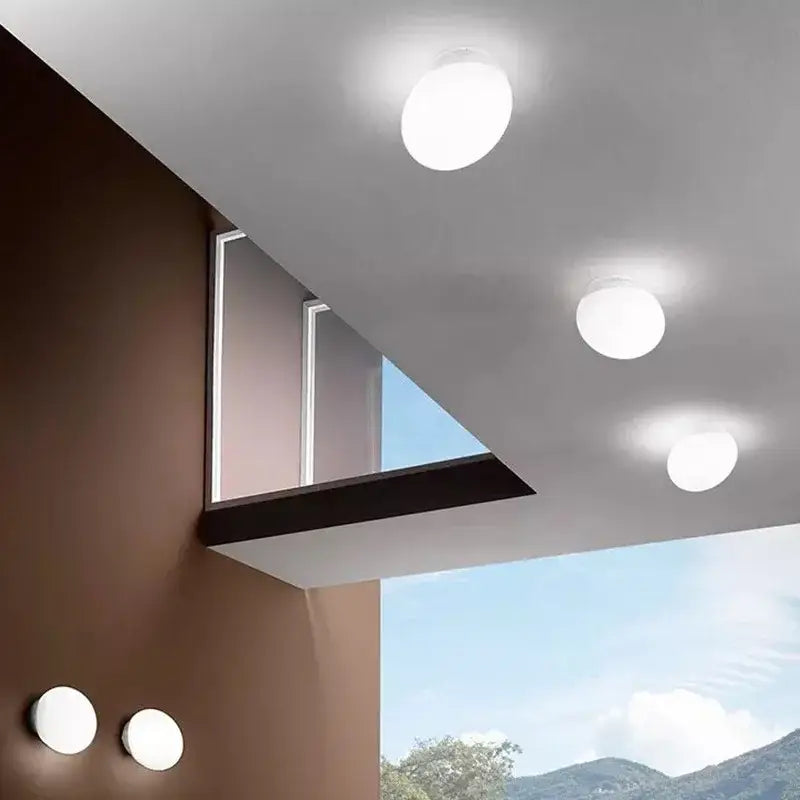 Modern white glass egg wall sconces bedroom wall lamp