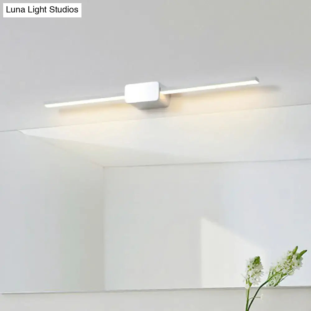 DecorBites™ Modern LED Wall-Mounted Vanity Lamp for Bathroom – Minimalistic Acrylic Pole Design