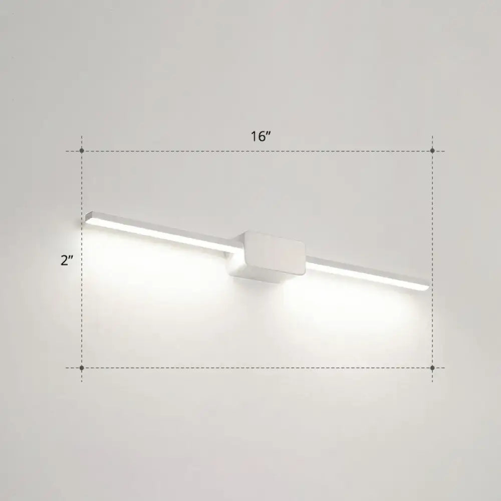 DecorBites™ Modern LED Wall-Mounted Vanity Lamp for Bathroom – Minimalistic Acrylic Pole Design