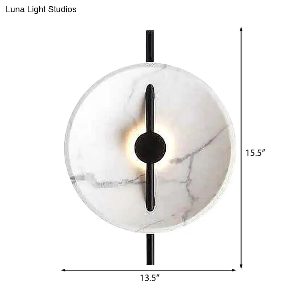 DecorBites™ White Minimalist Acrylic LED Wall Sconce Lamp with Warm/White Light