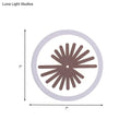 Modern white sector leaf pattern wall light – living room sconce