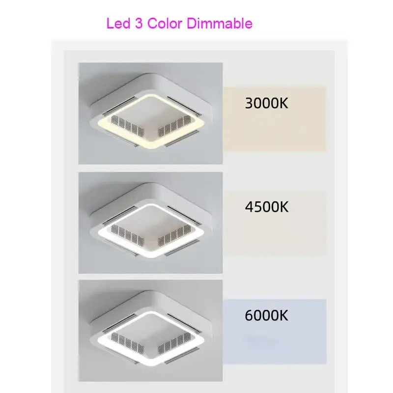 DecorBites™ Bladeless Ceiling Fan Light Remote Control LED Circulator for Bedroom Living Room