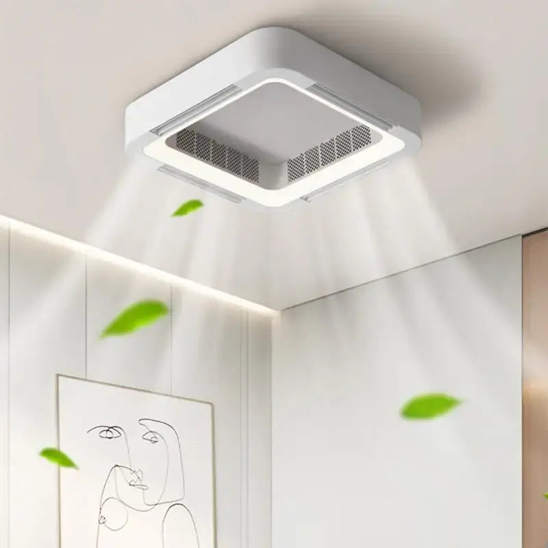 DecorBites™ Bladeless Ceiling Fan Light Remote Control LED Circulator for Bedroom Living Room