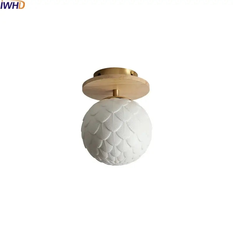 Modern white textured ceramic wood led ceiling light bedroom