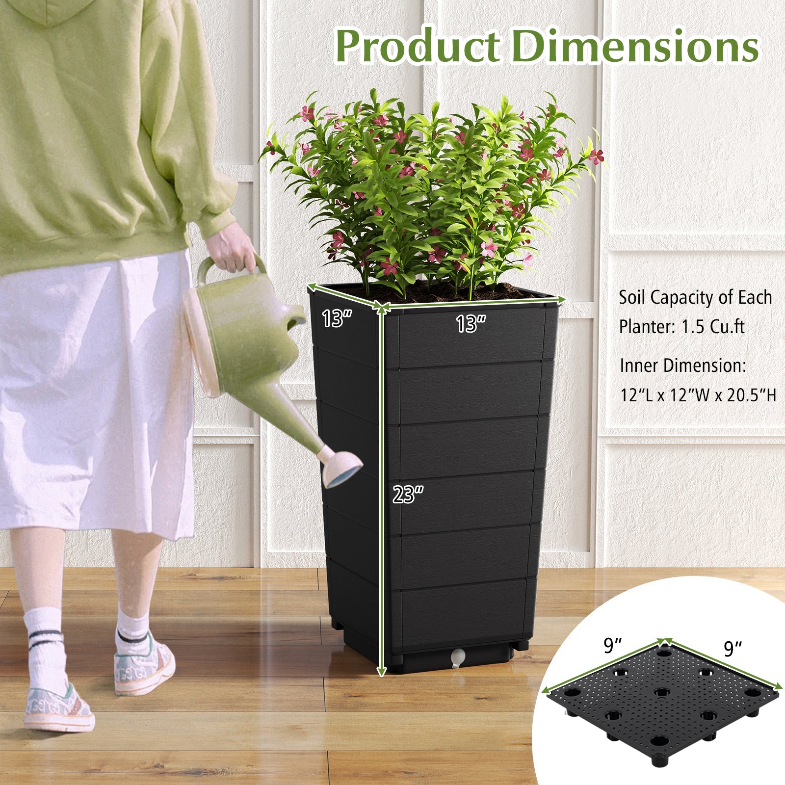 Modern Flower Planter for Front Porch and Lobby