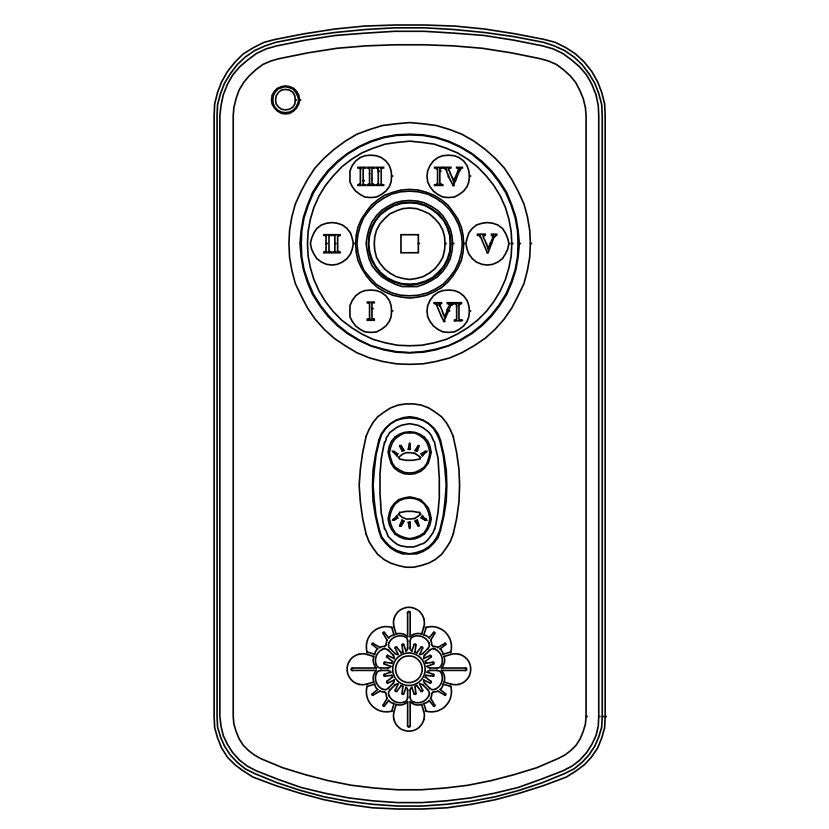 Substitute for Monte Carlo RH787T With up and down lights Ceiling Fan Remote Control [RR787T, no up light]
